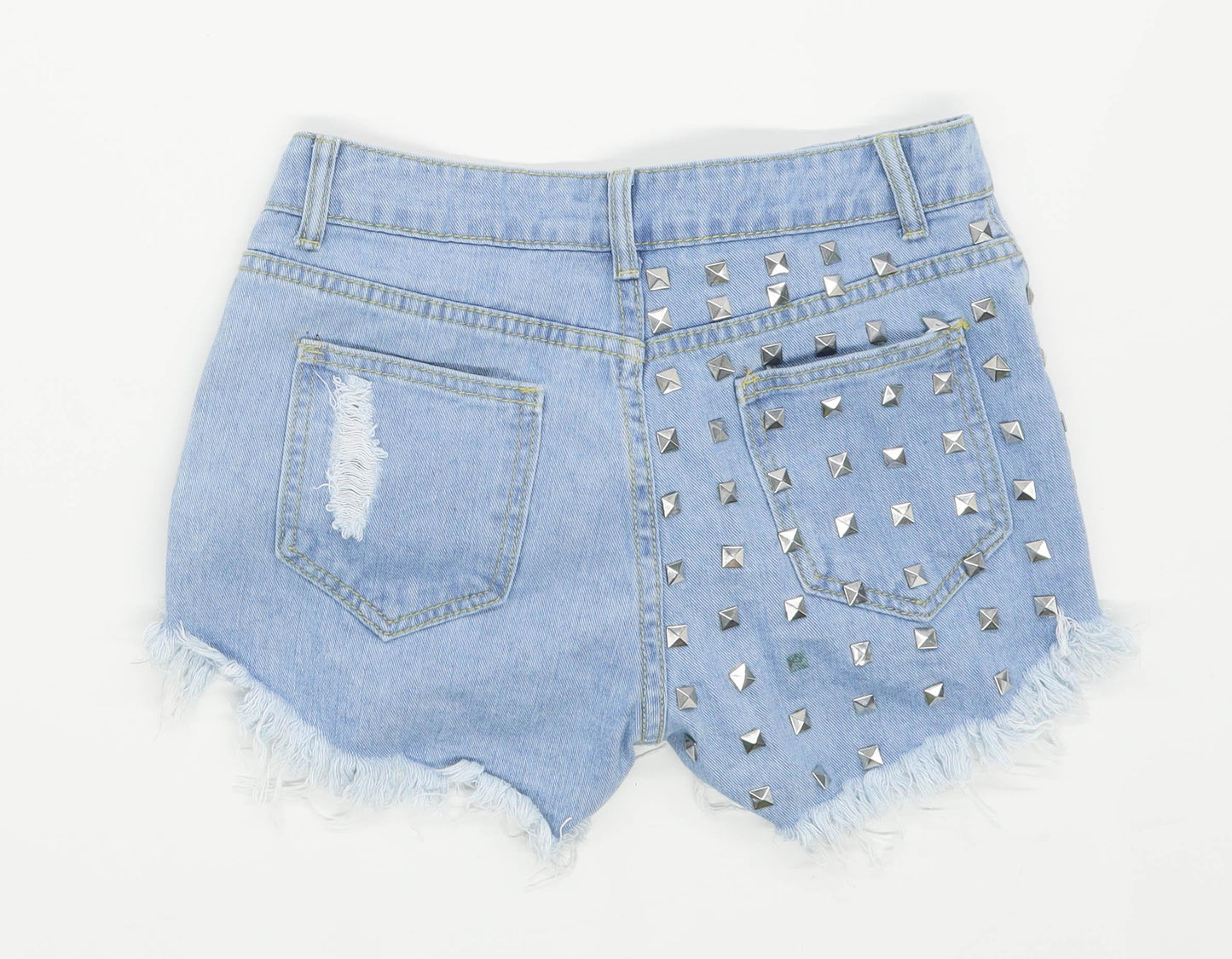 Womens Falmer Blue Denim Shorts Size S/