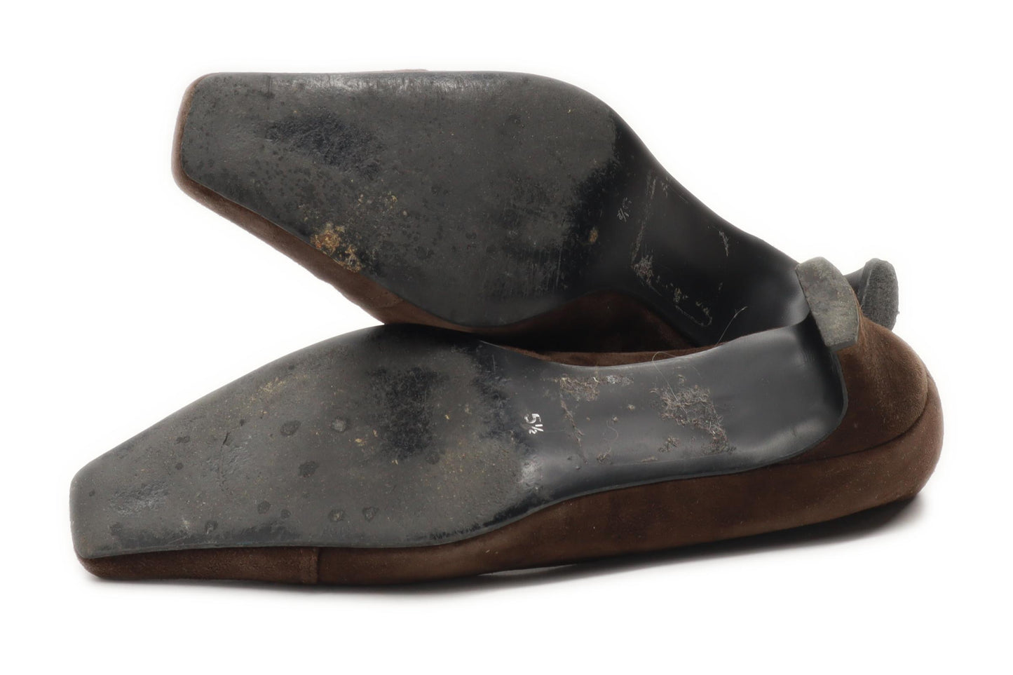 Marks & Spencer Womens UK Size 5.5 Brown Suede Wide Fit Shoes