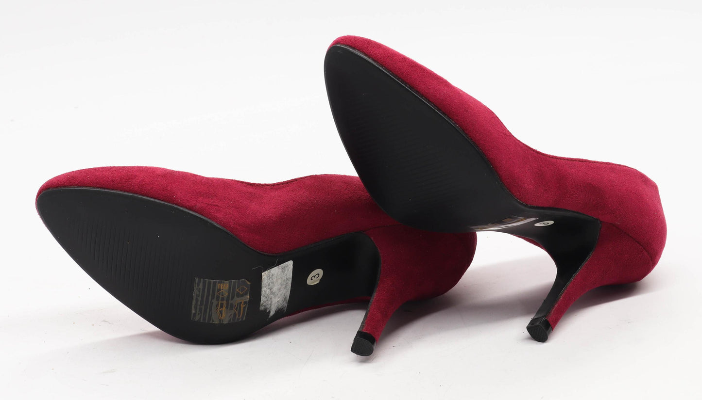 Red Level Womens UK Size 3 Pink Stiletto Heels