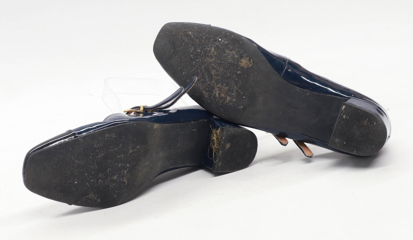 Next Womens UK Size 4.5 Blue Heels