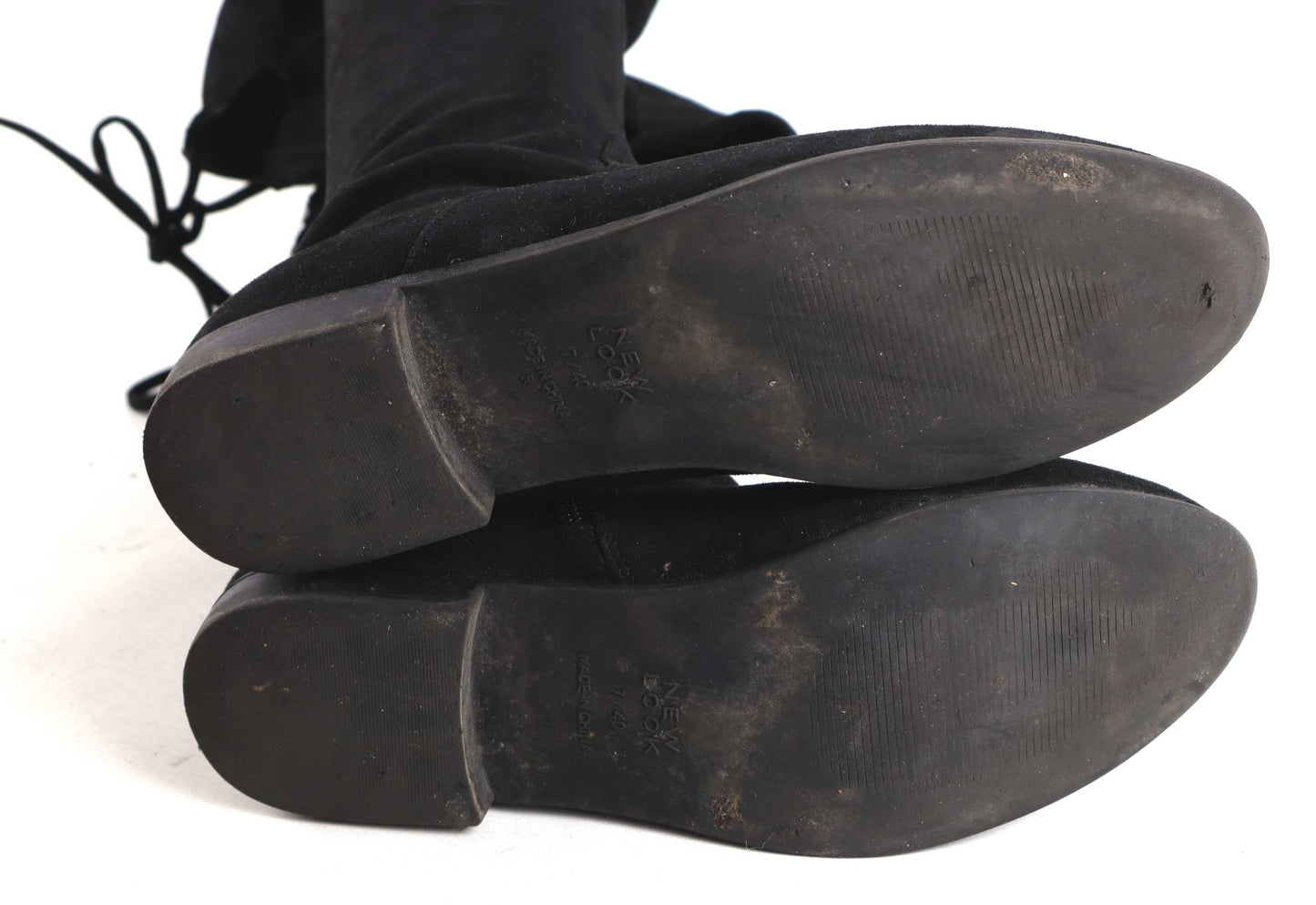 New Look Womens UK Size 7 Black Knee High Boots