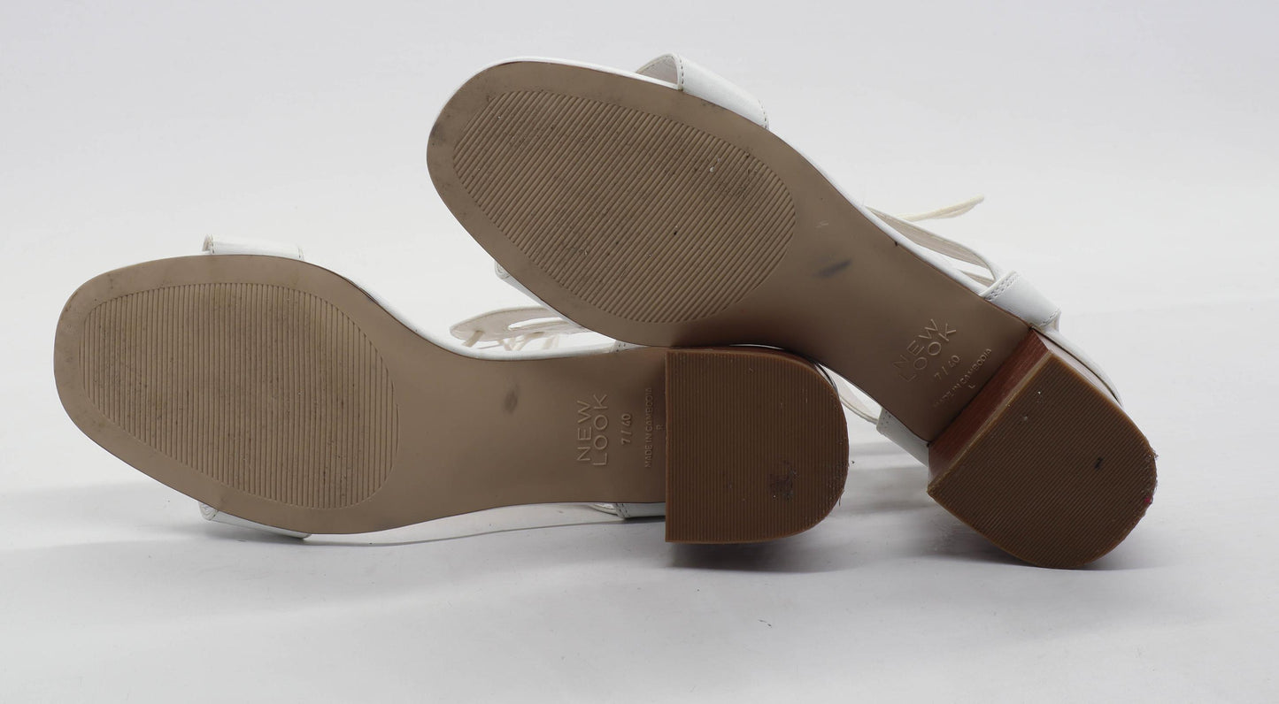 New Look Womens UK Size 7 White Sandals