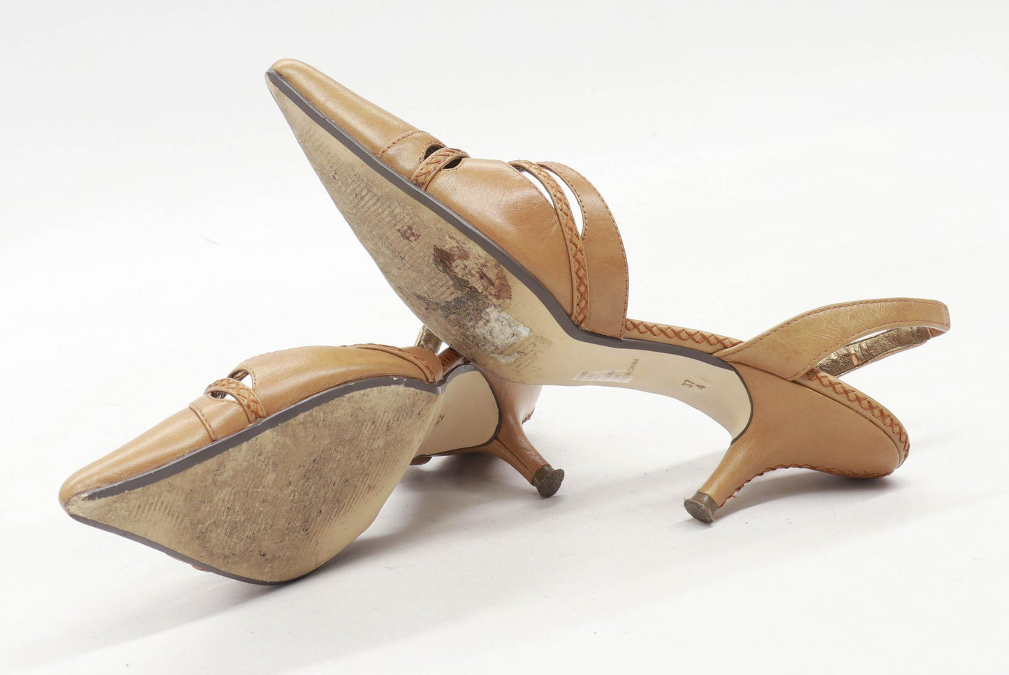 Next Womens UK Size 4 Brown Leather Heels