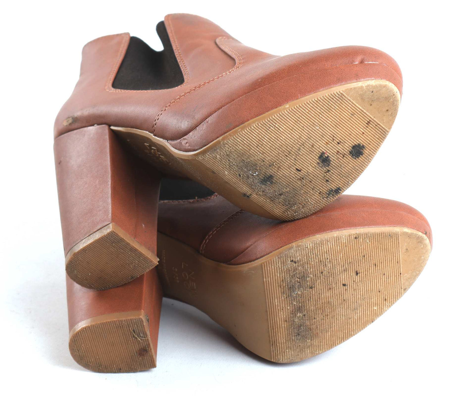 New Look Womens UK Size 3 Brown Leather Ankle Boots