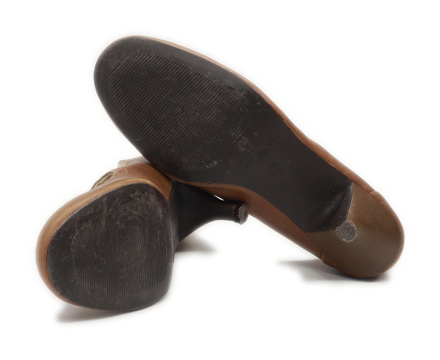 New Look Womens UK Size 7 Brown Leather Shoes