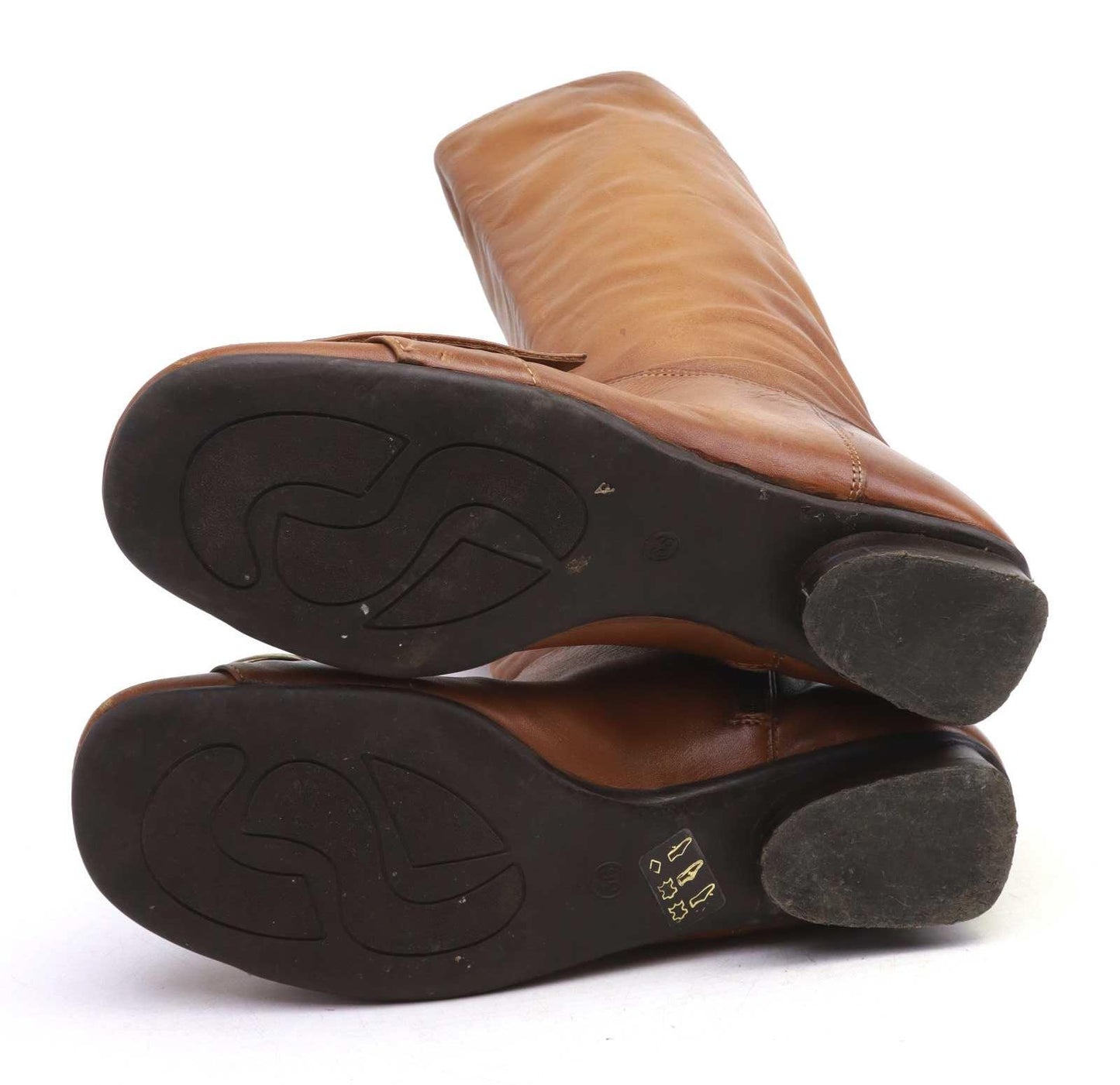 Y Enzo Womens EU Size 36 Brown Leather Butter Soft Calf-High Boots