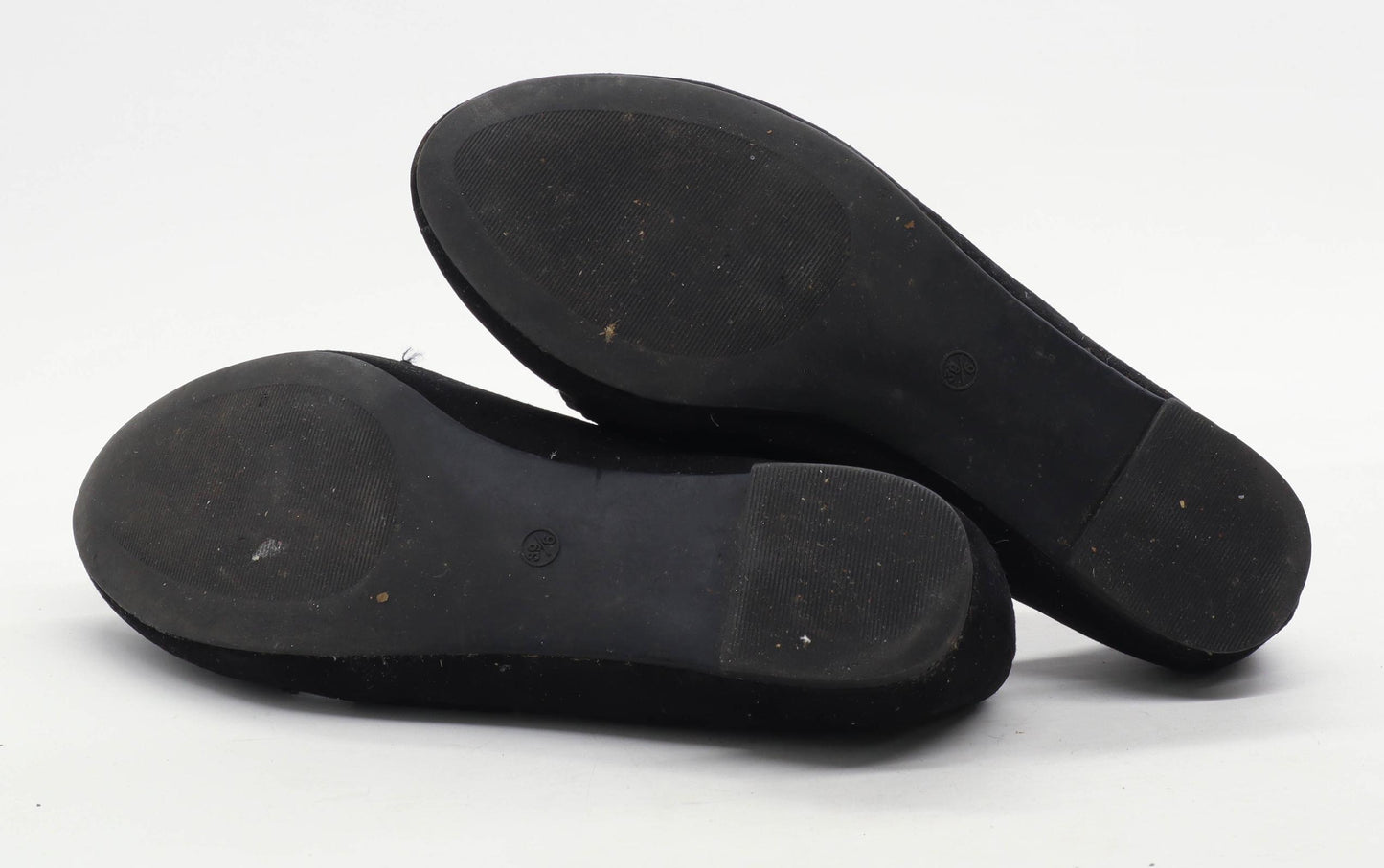 New Look Womens UK Size 6 Black Suede Dolly Shoes