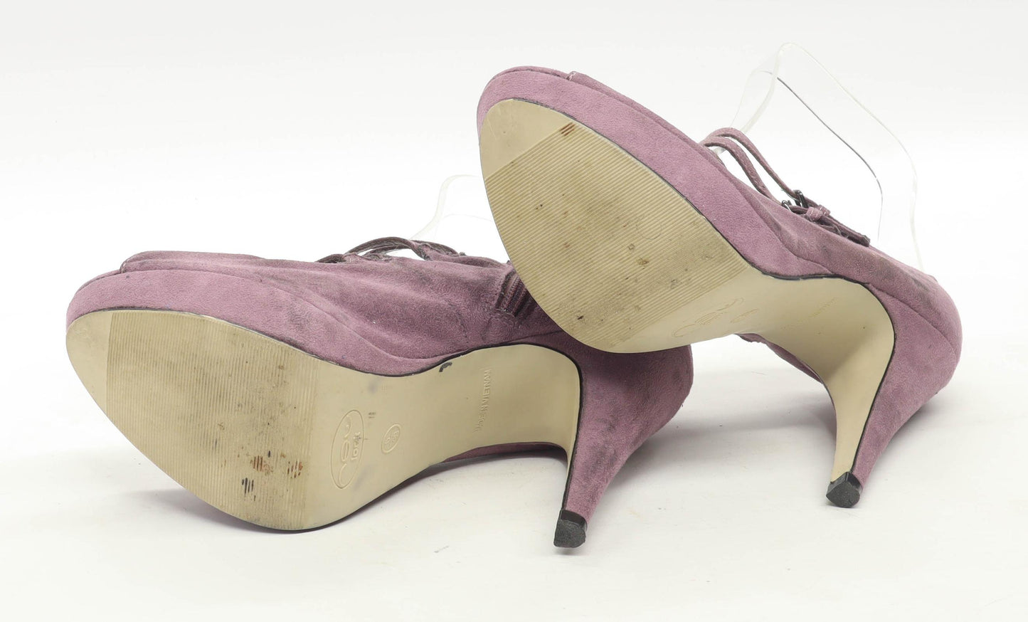 New Look Womens UK Size 6 Purple Suede Heels