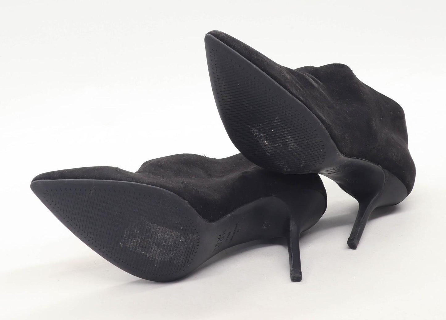 New Look Womens UK Size 7 Black Suede Heels