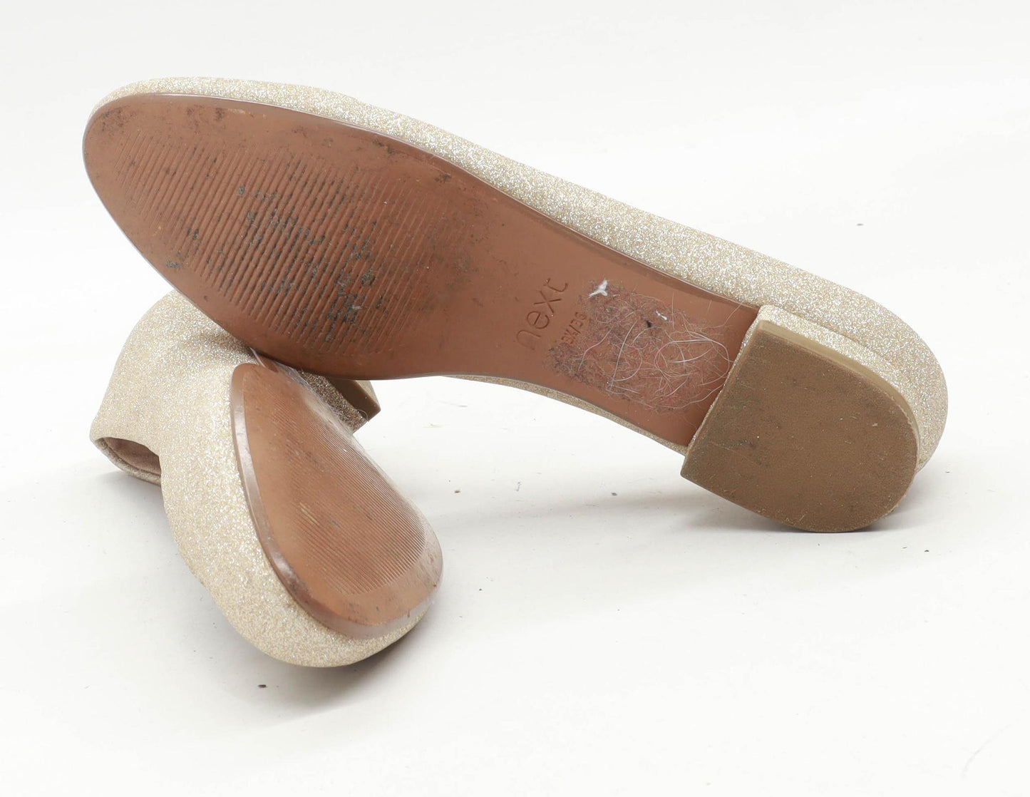 Next Womens UK Size 3.5 Gold Ballerina Shoes