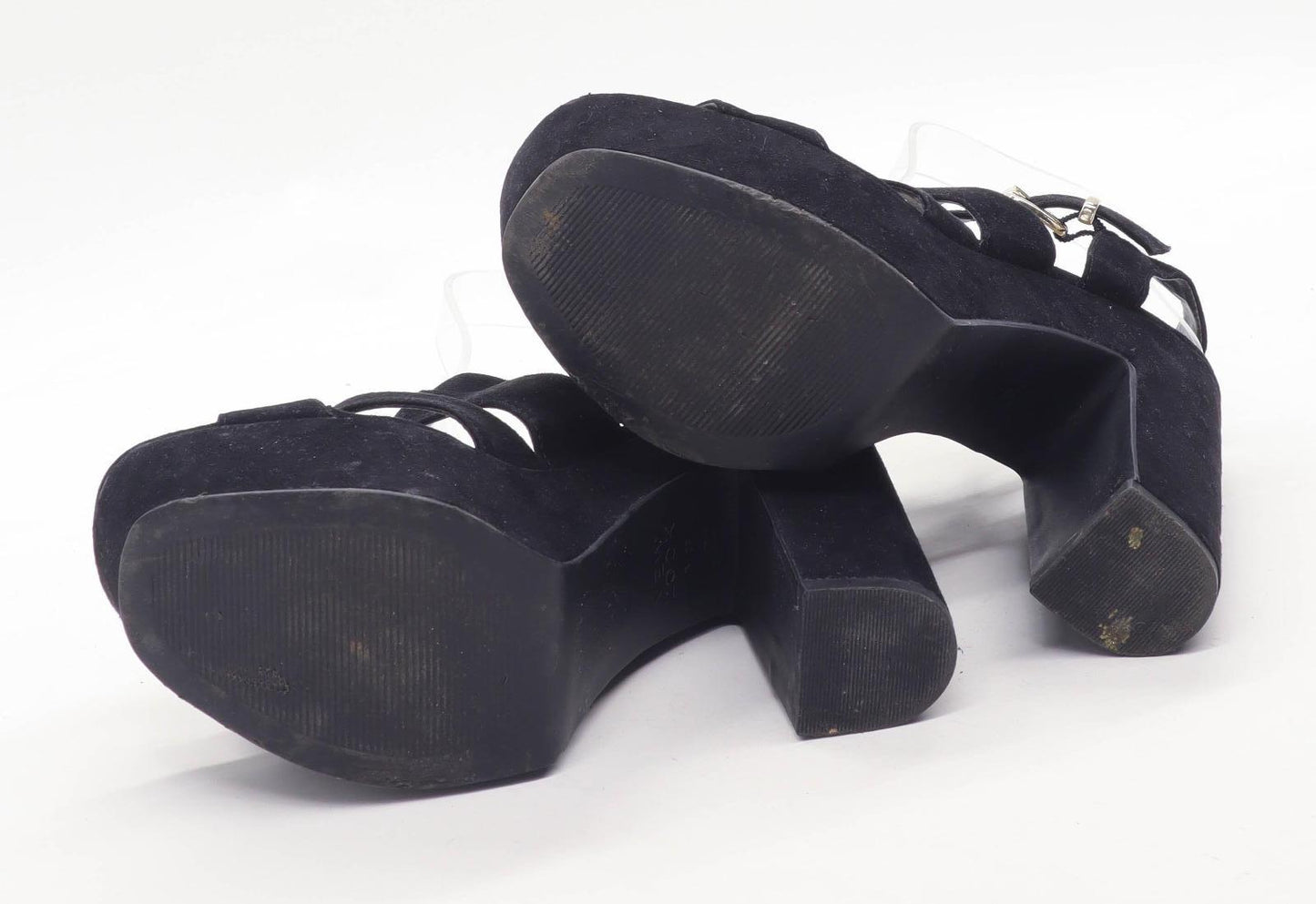 New Look Womens UK Size 6 Black Suede Heels