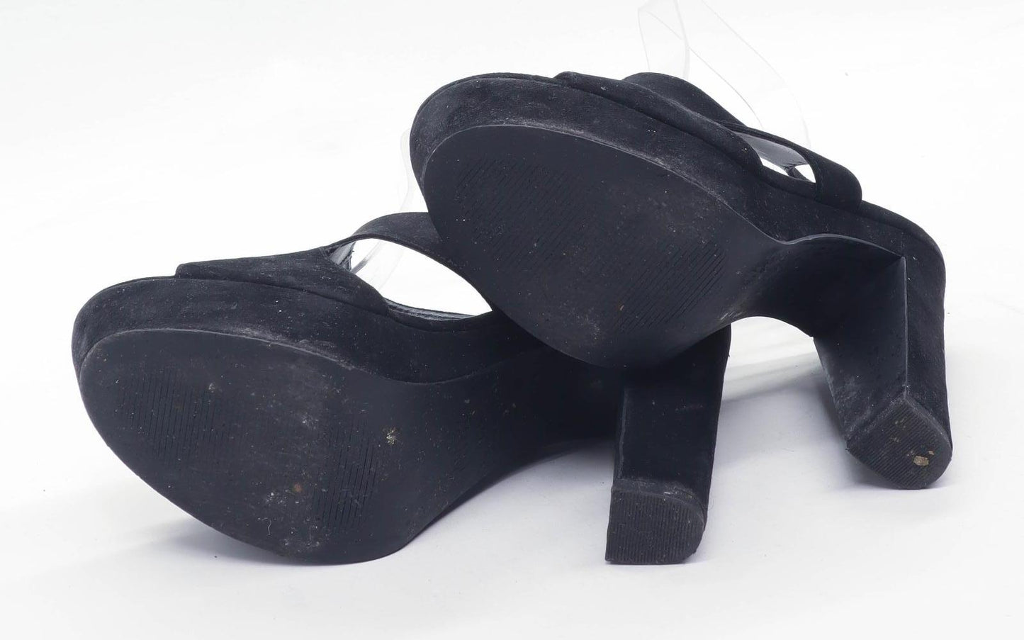 New Look Womens UK Size 6 Black Suede Heels