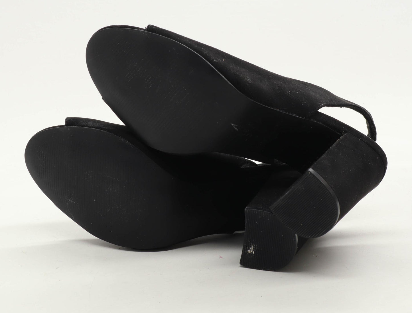 New Look Womens UK Size 7 Black Suede Heels