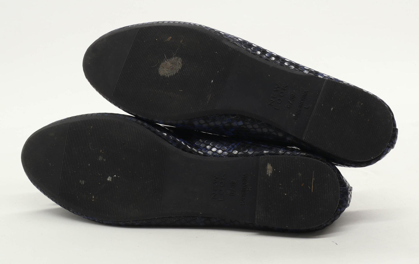 New Look Womens UK Size 6 Blue Bow Dolly Shoes