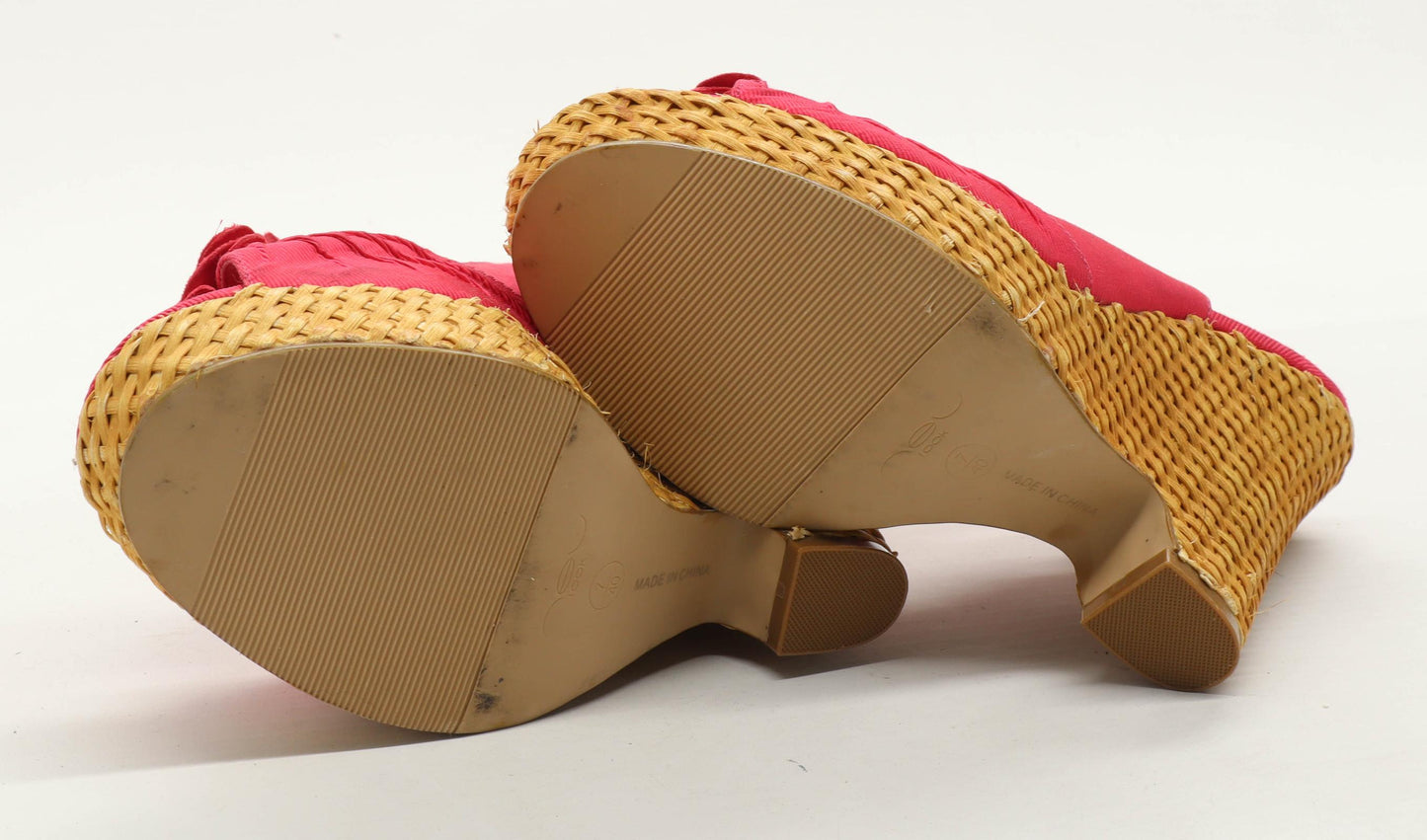 New Look Womens UK Size 7 Pink Flower Heels