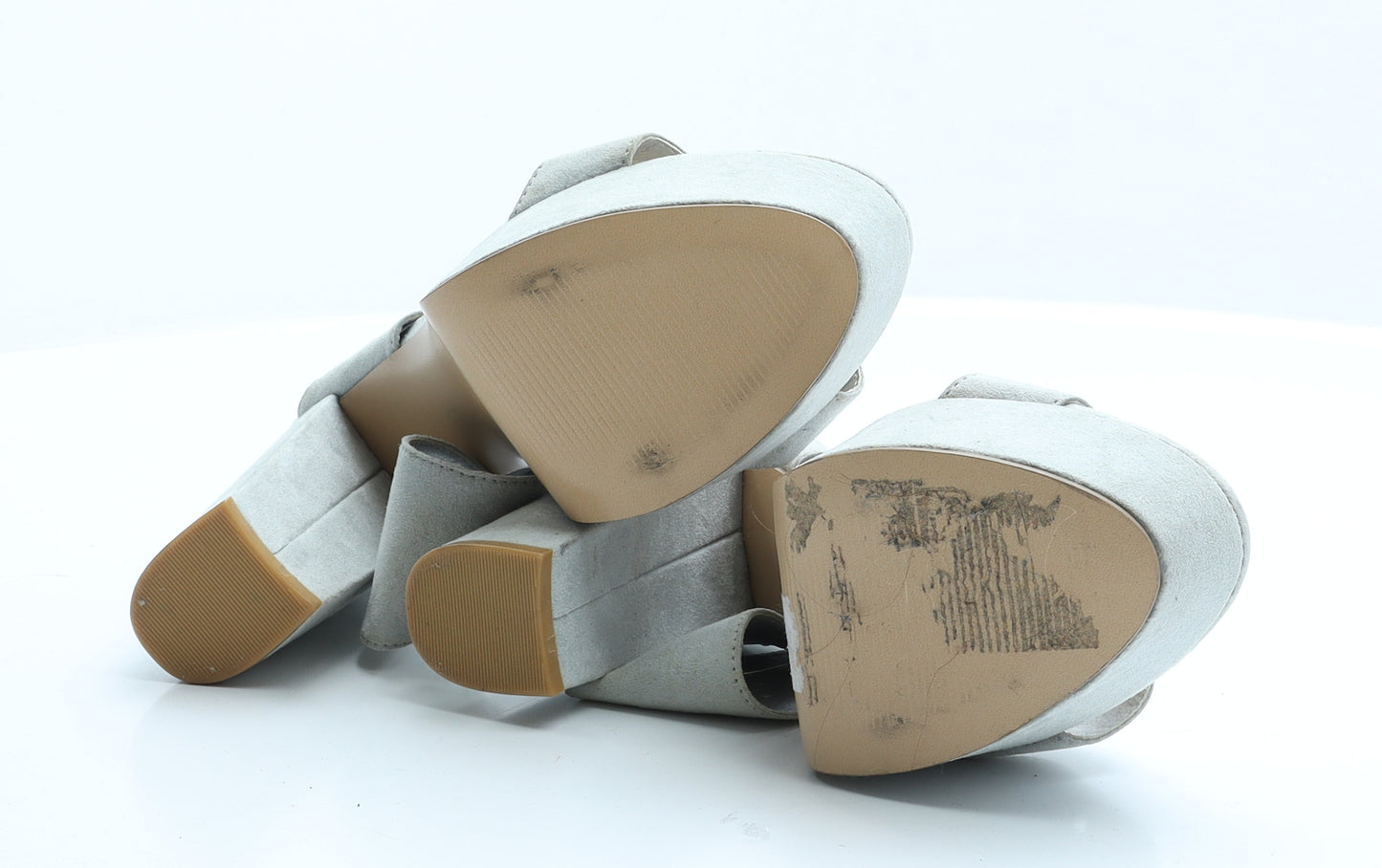 Atmosphere Womens Blue Suede Platform Heel 6 EUR 39