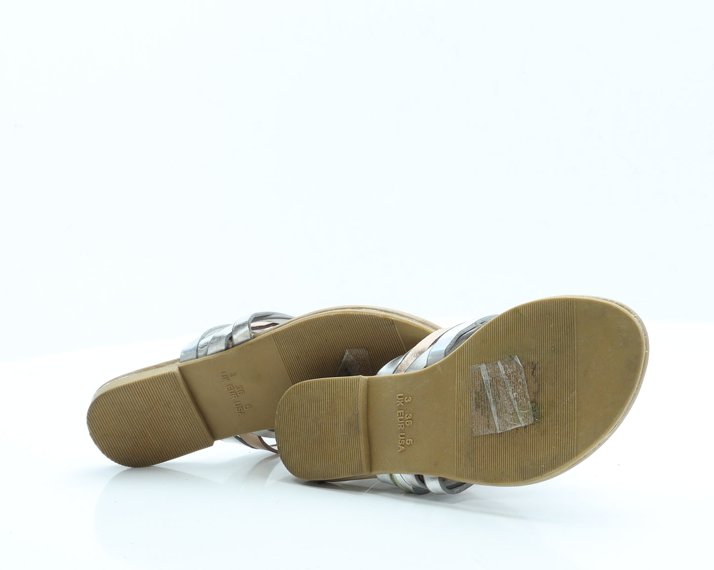 Primark Womens Silver Polyester Trainer Sandal 3 36 5