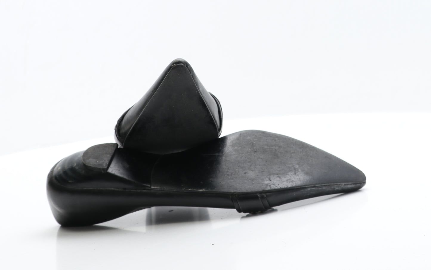 George Womens Black Leather Slip On Flat 7 40