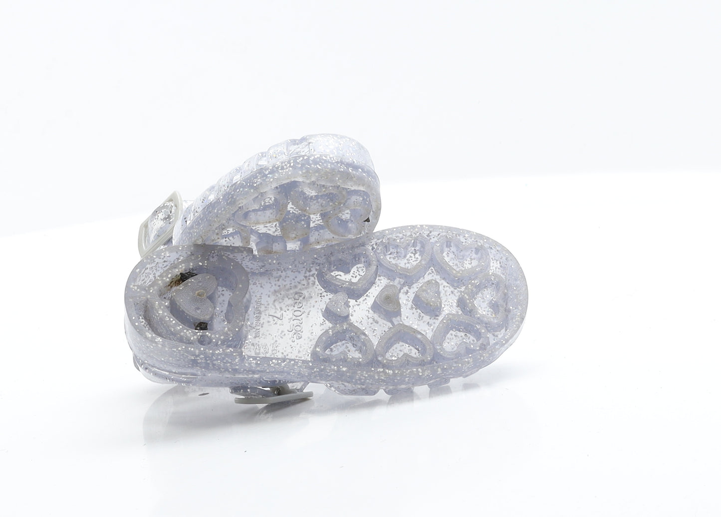 George Girls Clear Rubber Slingback Sandal 7