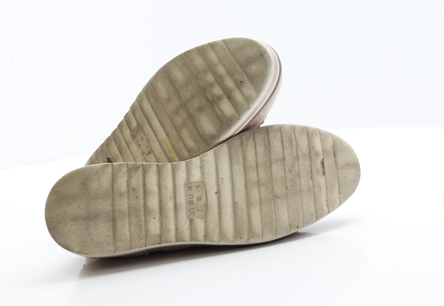 Primark Womens Pink Polyester Oxford Flat 5 38