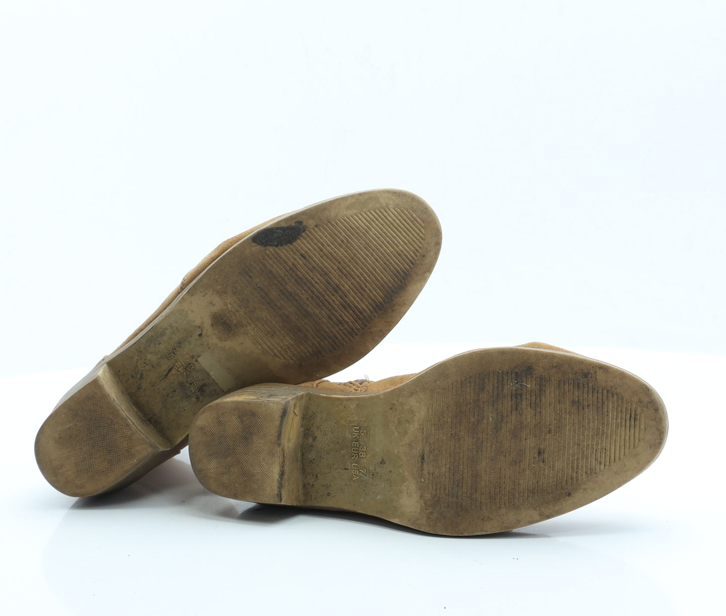 Primark Womens Brown Faux Suede Cowboy Boot 5 EUR 38 US 7