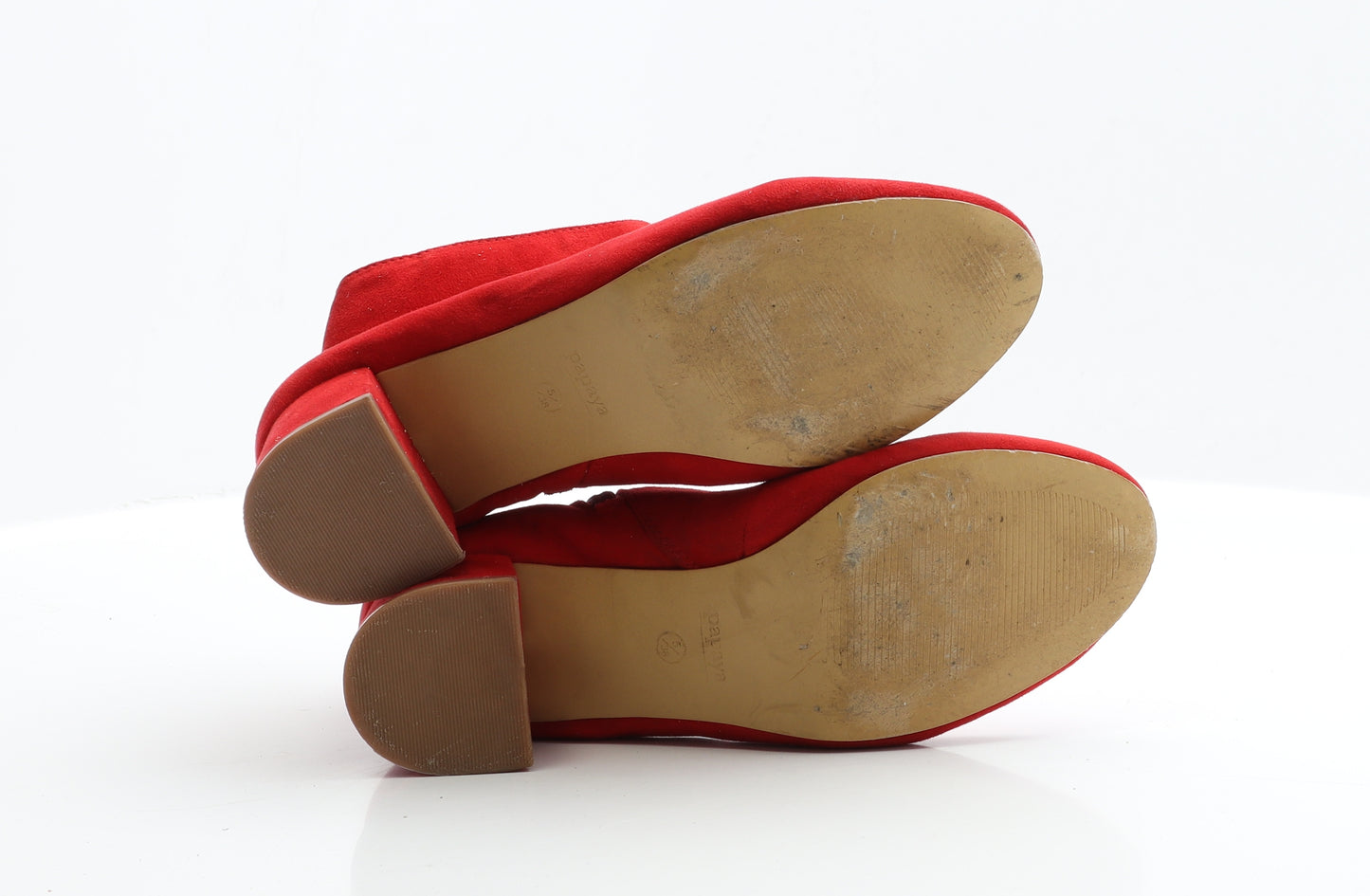 Matalan Womens Red Faux Suede Bootie Boot UK 5 EUR 38