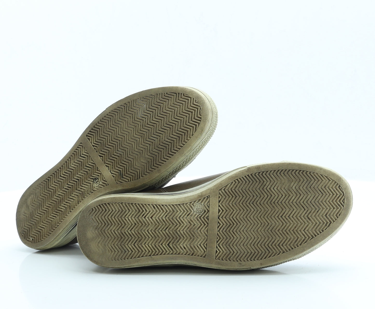 Preworn Womens Brown Polyester Trainer Casual 6 39