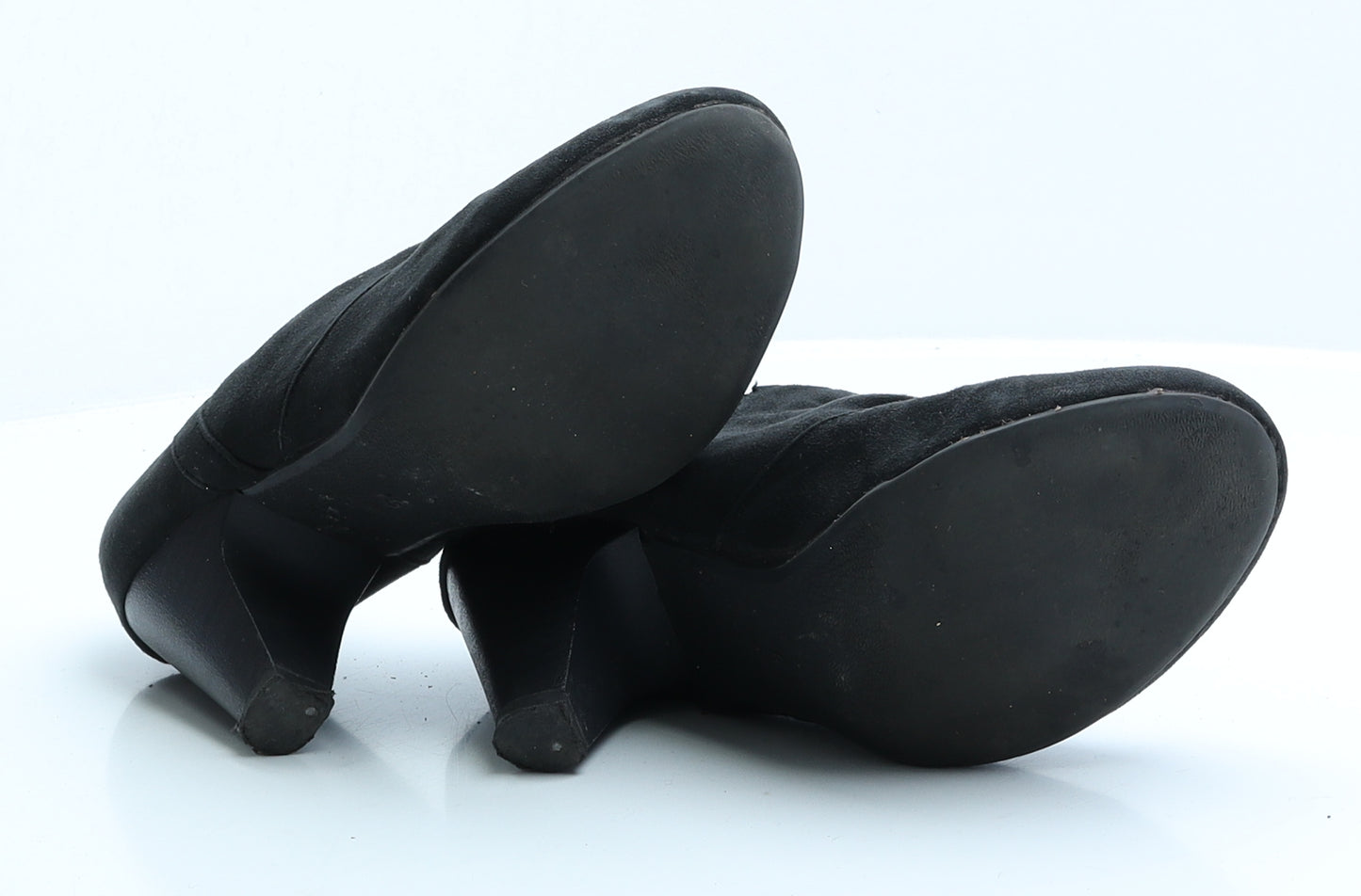 F&F Womens Black Faux Leather Bootie Boot UK 5 EUR 38