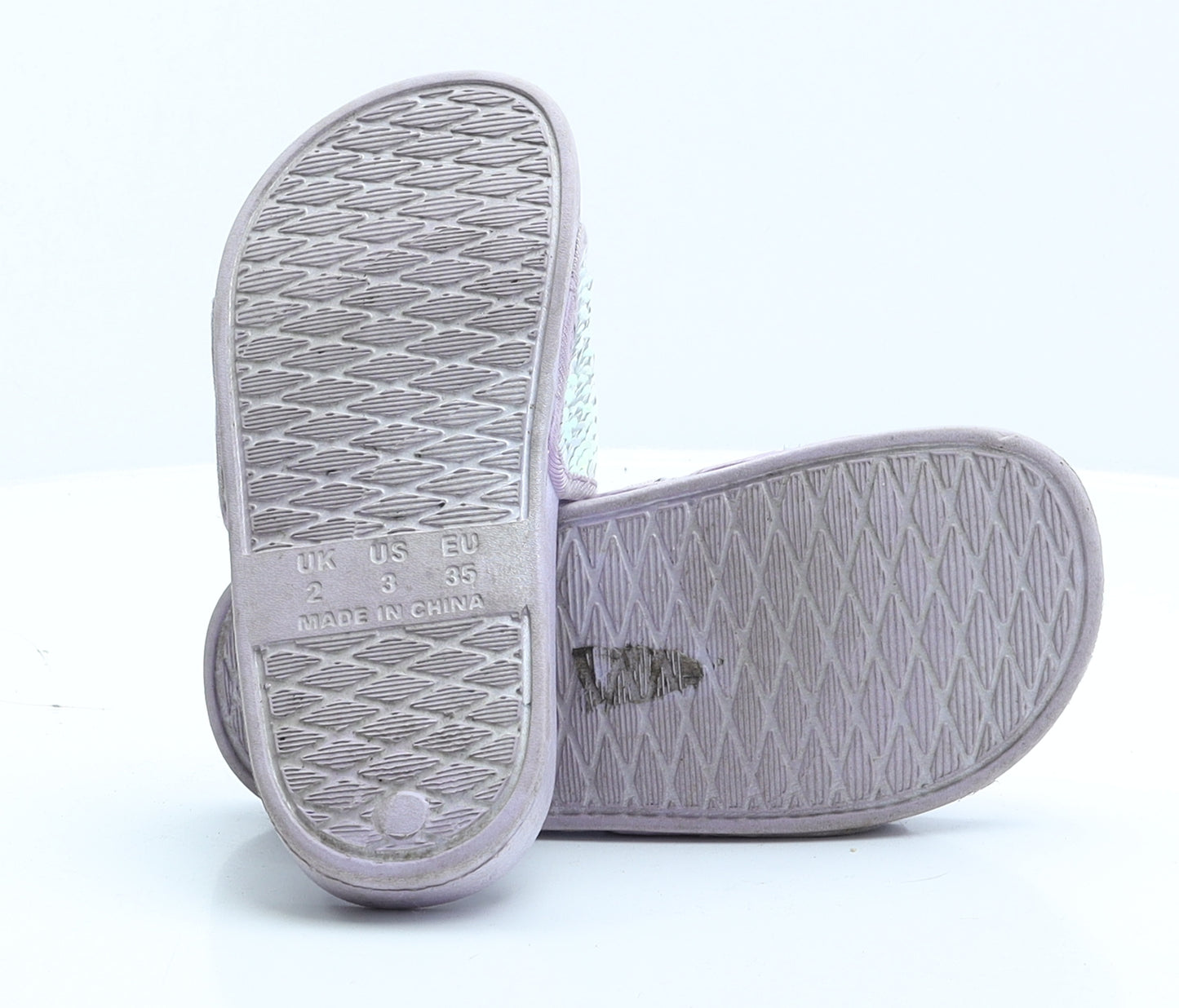 Primark Girls Purple Polyester Flat UK 2 EUR 35