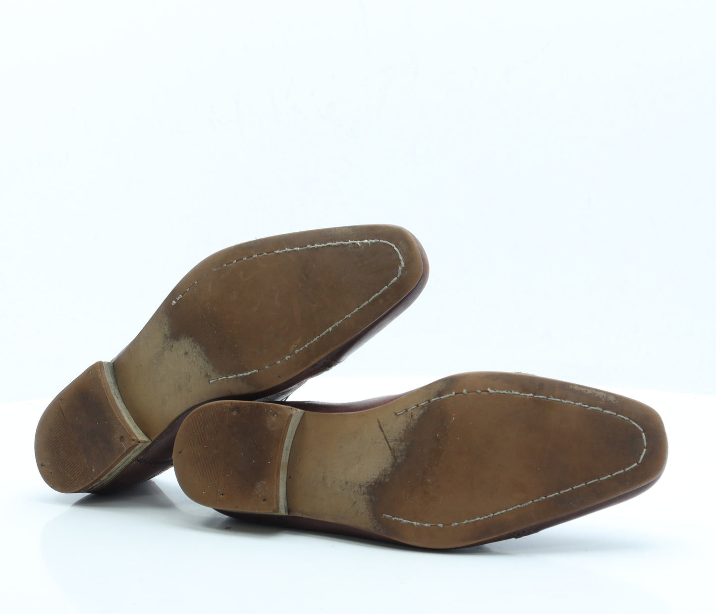 Preworn Mens Brown Faux Leather Oxford Dress UK 7