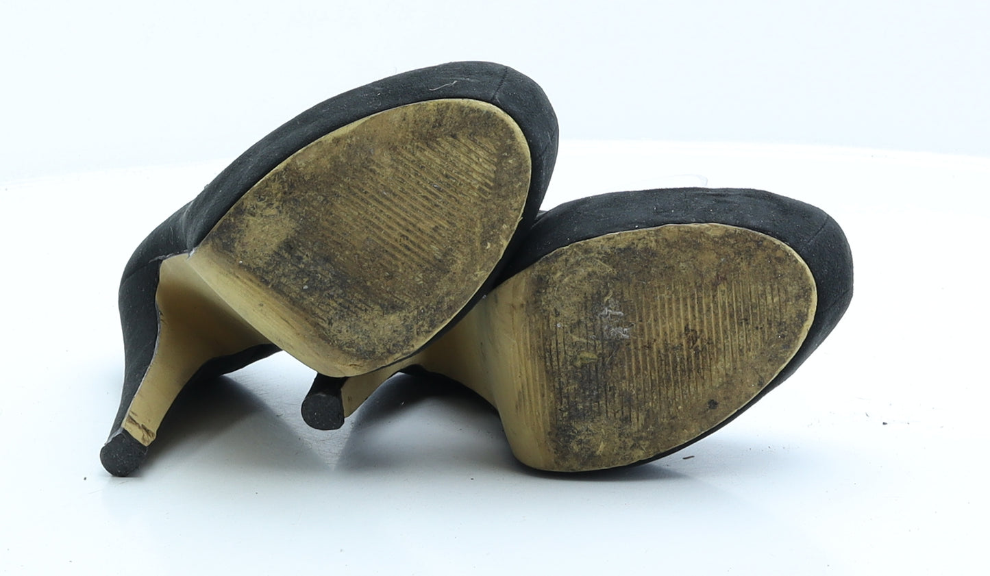 Atmosphere Womens Black Faux Suede Strappy Heel UK 4 EUR 37