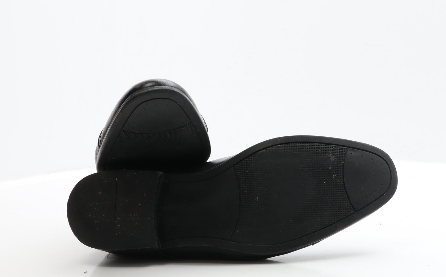 George Mens Black Leather Oxford Dress UK 7