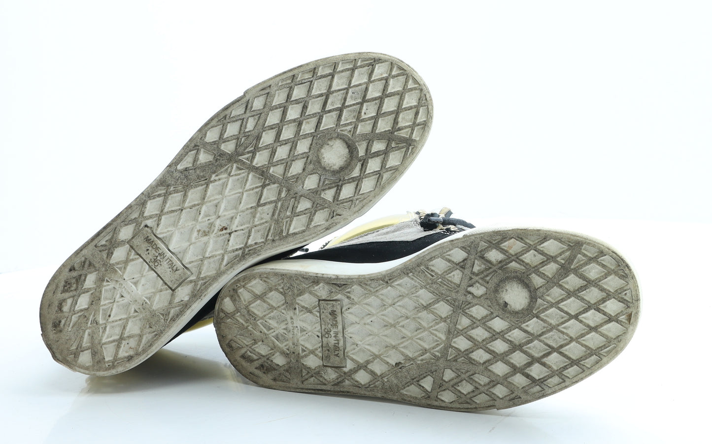 Giuseppe Zanotti Womens Black Colourblock Polyester Trainer UK 3 EUR 36 - Made in Italy