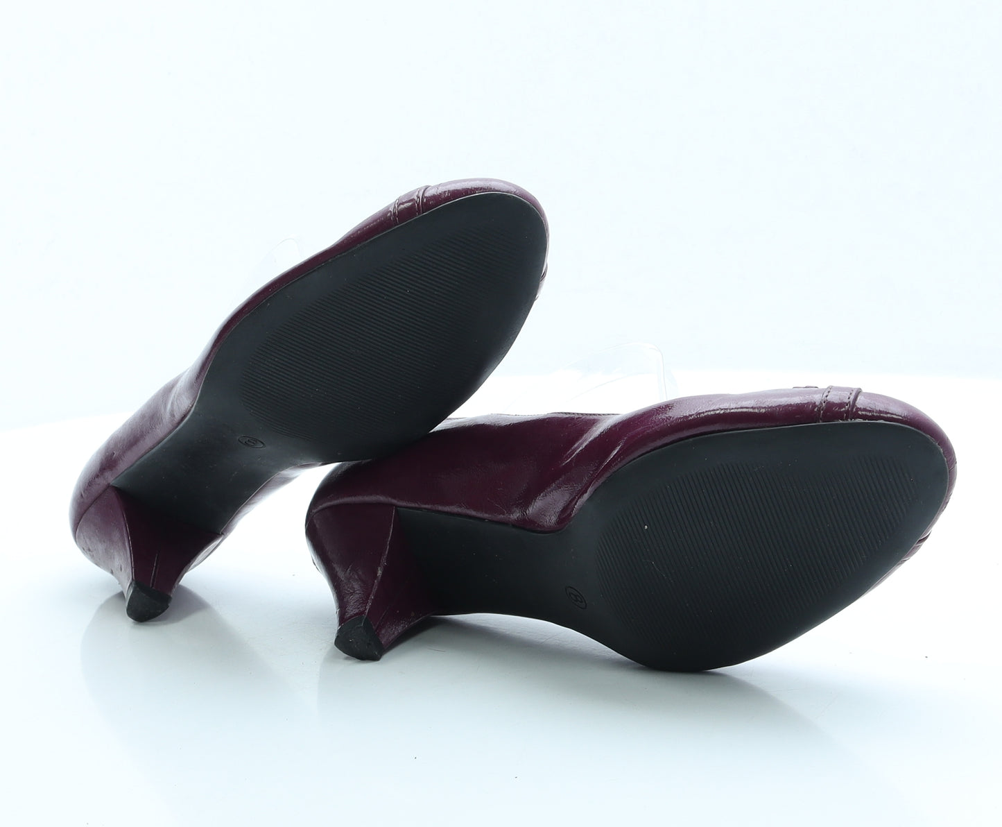 Preworn Womens Purple Faux Leather Court Heel UK 8
