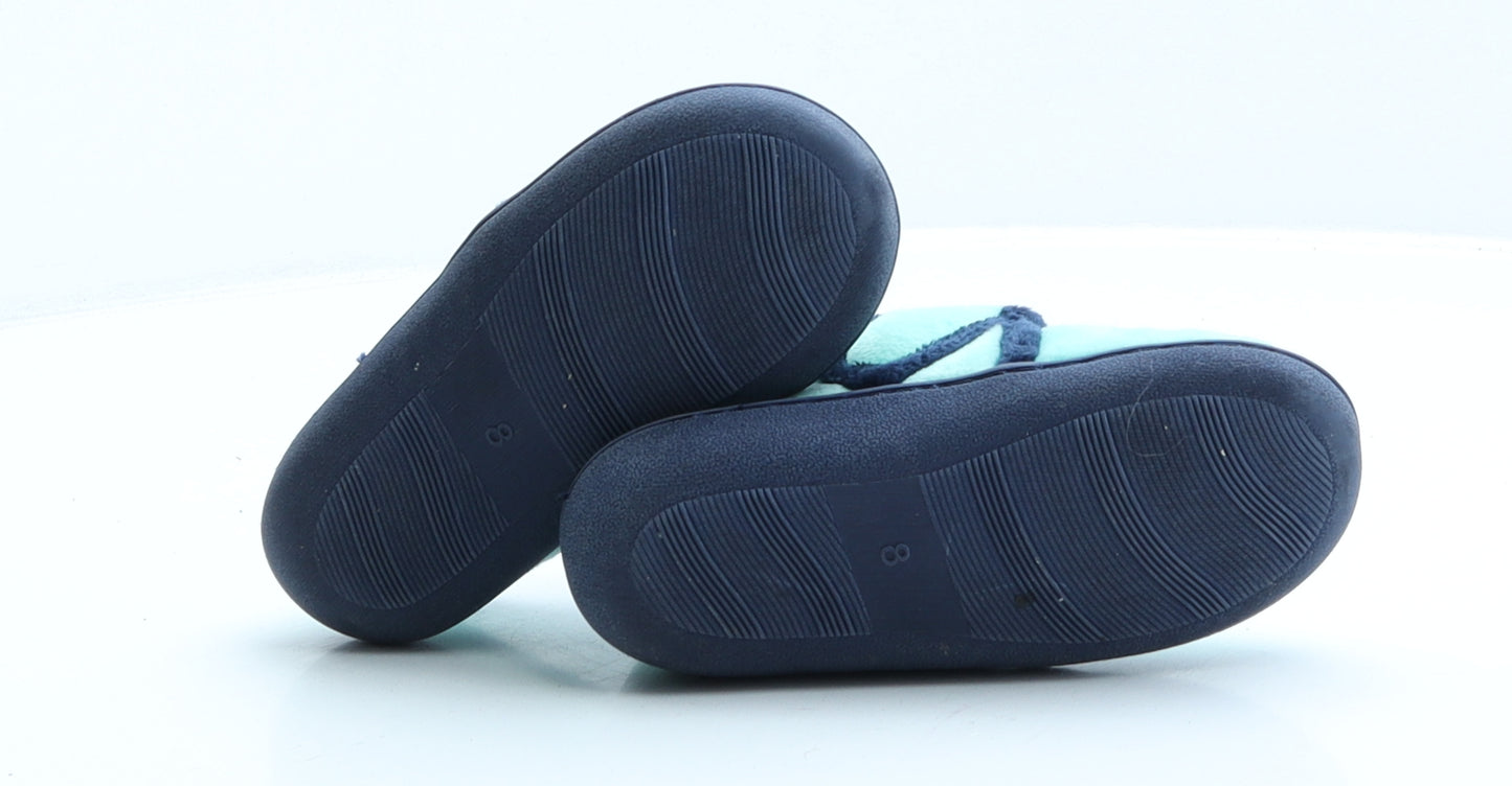 Preworn Boys Blue Polyester Slip On Slipper UK 8 - Robot