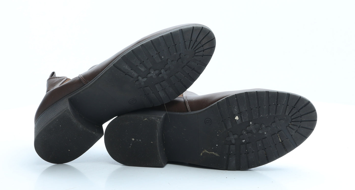 George Womens Brown Faux Leather Chelsea Boot UK 6 EUR 39