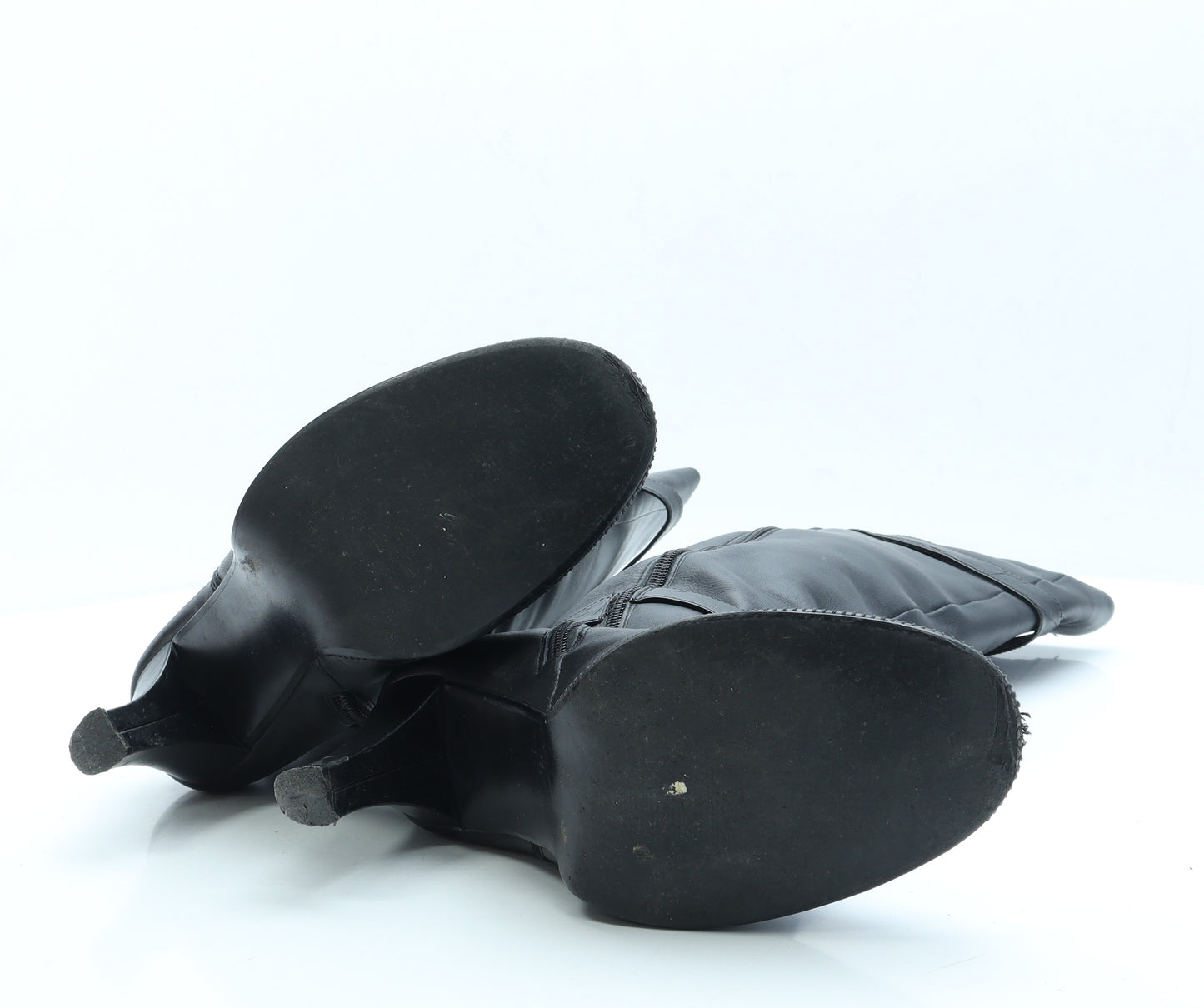 VivaLaDiva Womens Black Faux Leather Sock Boot UK 5