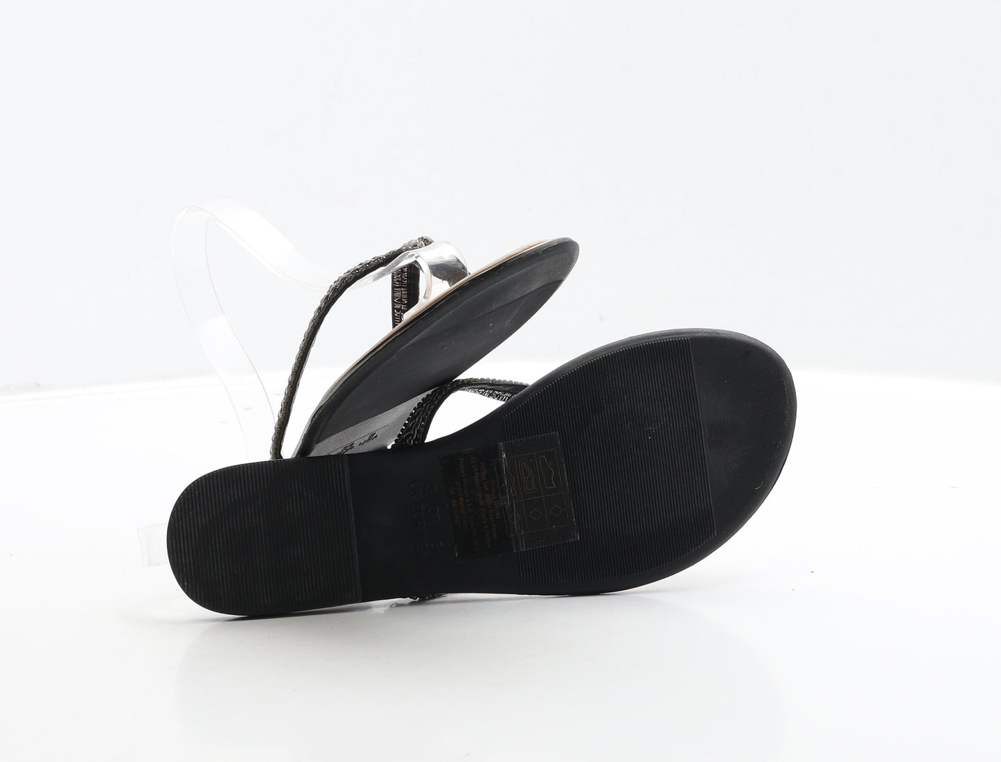 Primark Womens Gold Polyester Thong Sandal UK 3 36