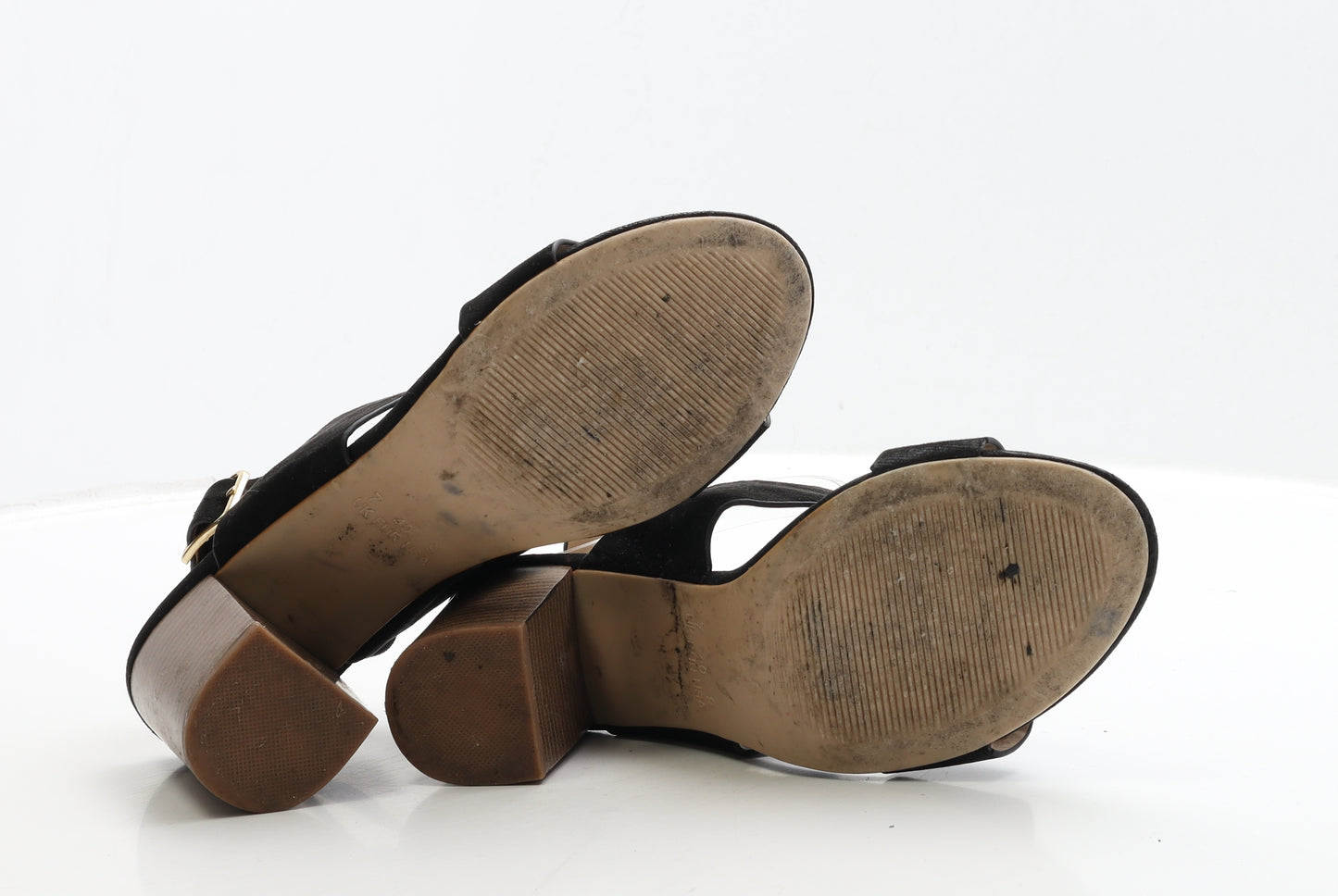 Primark Womens Black Suede Strappy Heel UK 7 40