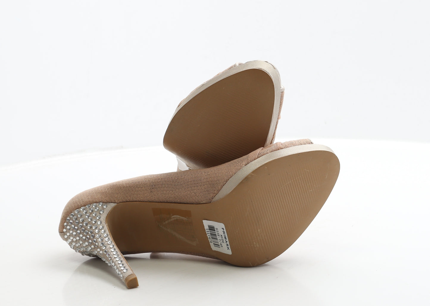 Primark Womens Beige Polyester Court Heel UK 7 40