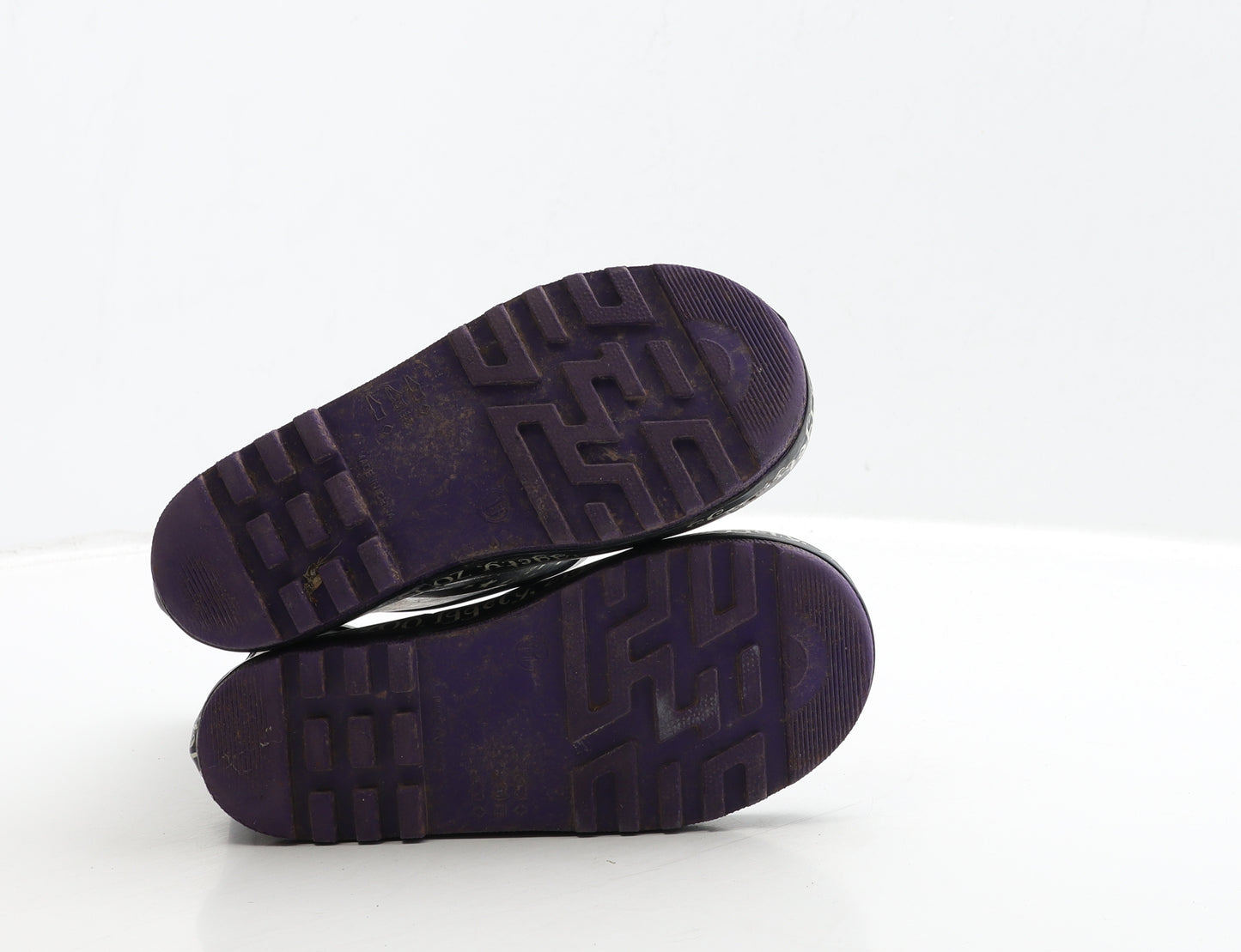 TU Girls Black Rubber Wellies Boot UK 11 - Room On the Broom