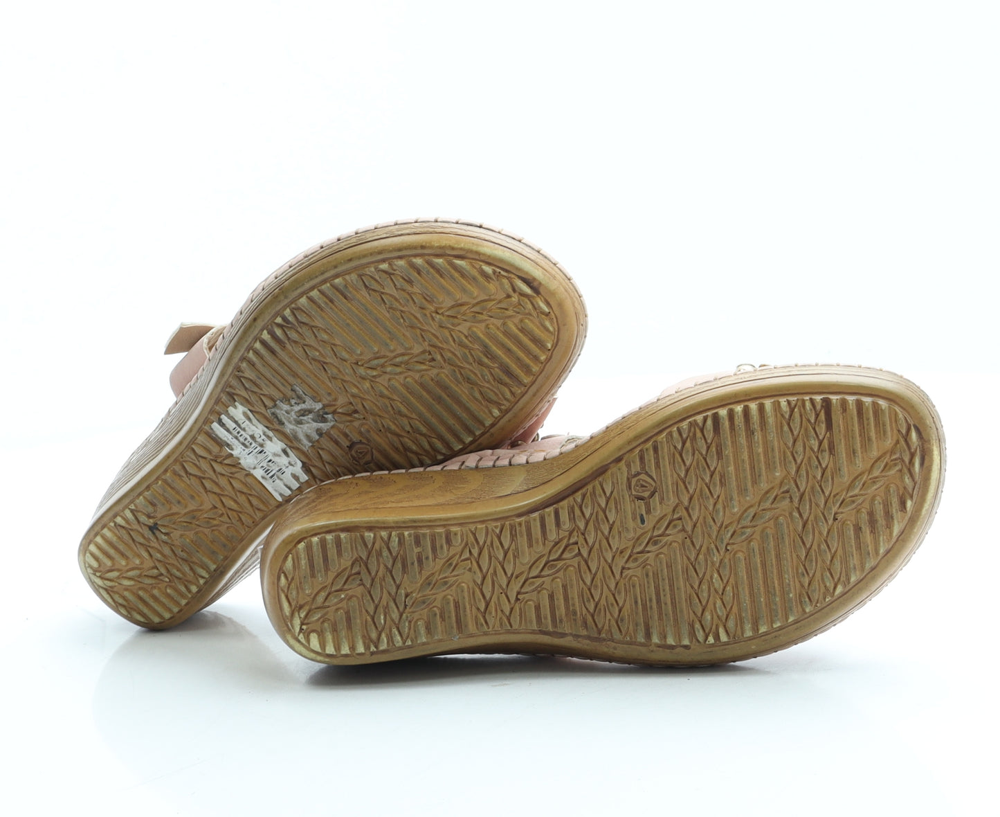 Softlites Womens Pink Floral Leather Slip On Sandal UK 4