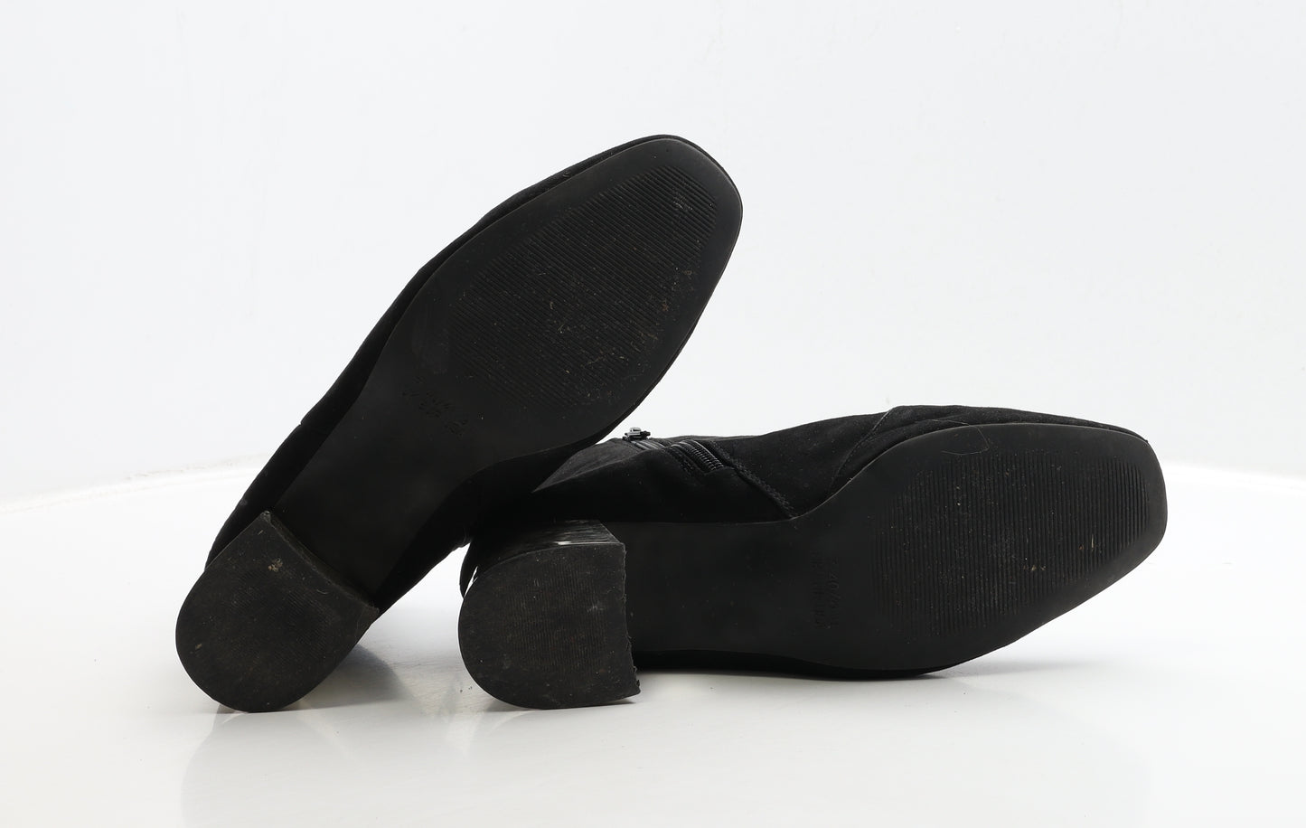 Primark Womens Black Suede Bootie Boot UK 7 40