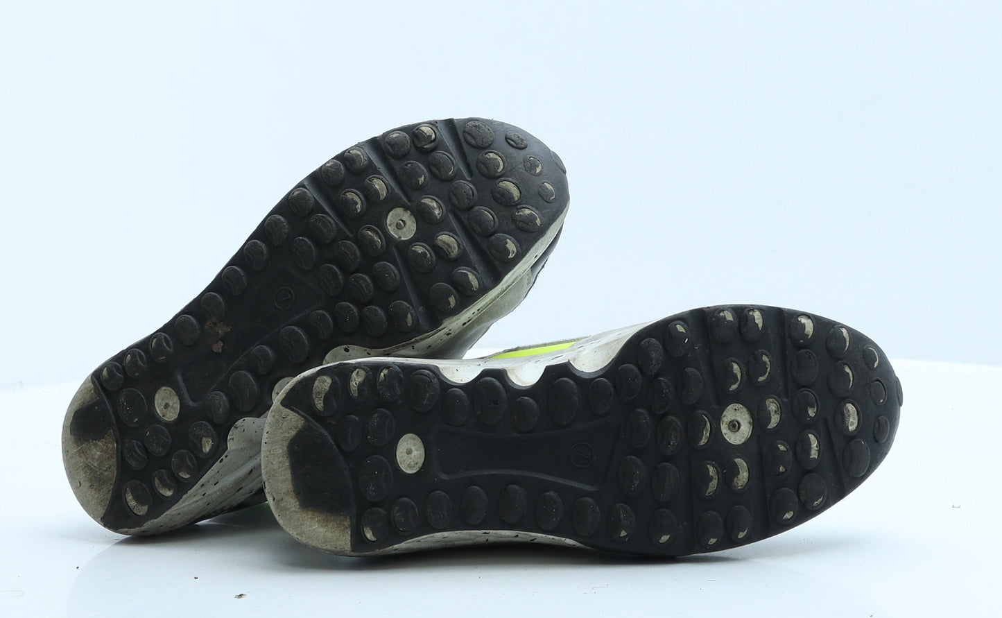 Preworn Girls Green Colourblock Polyester Trainer UK 7