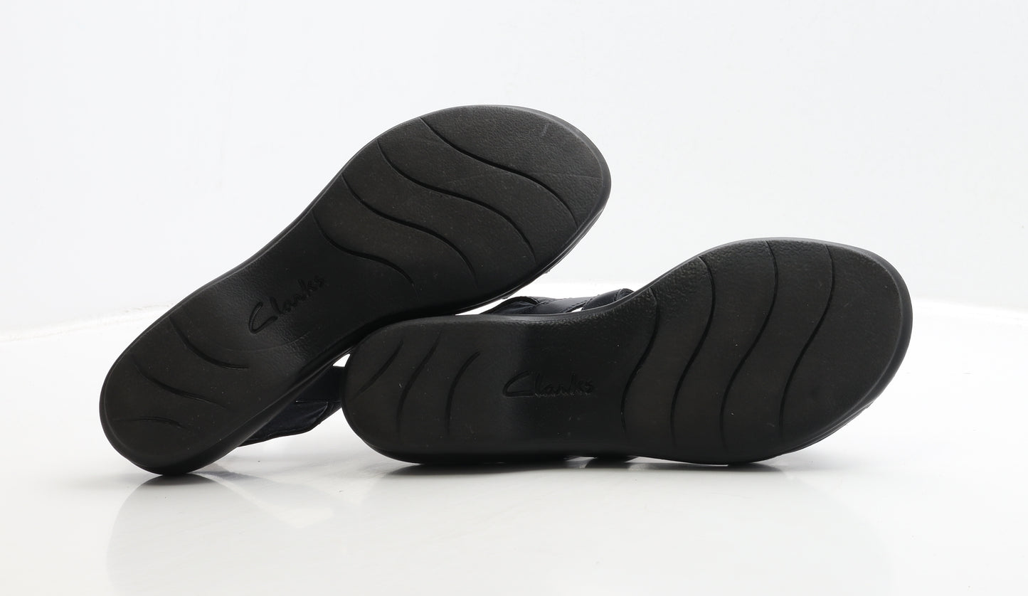 Clarks Womens Blue Leather Slingback Sandal UK 6.5 40