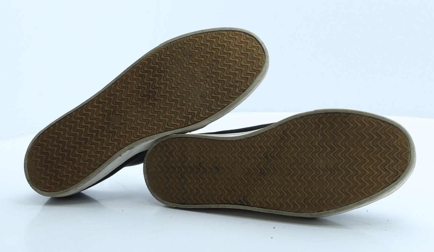 Preworn Womens Black Suede Loafer Flat UK 8 41