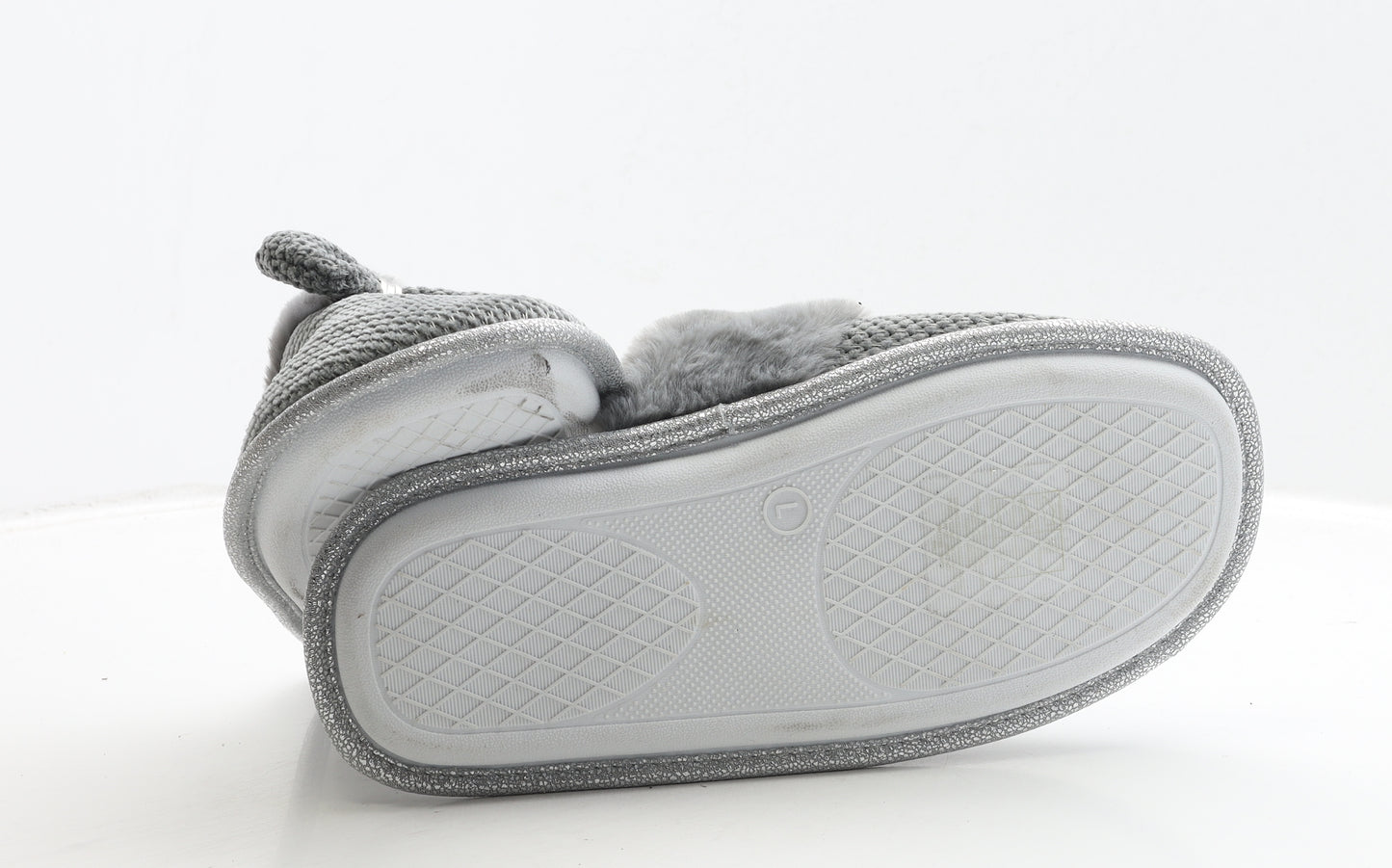Primark Womens Grey Polyester Slip On Slipper UK 40