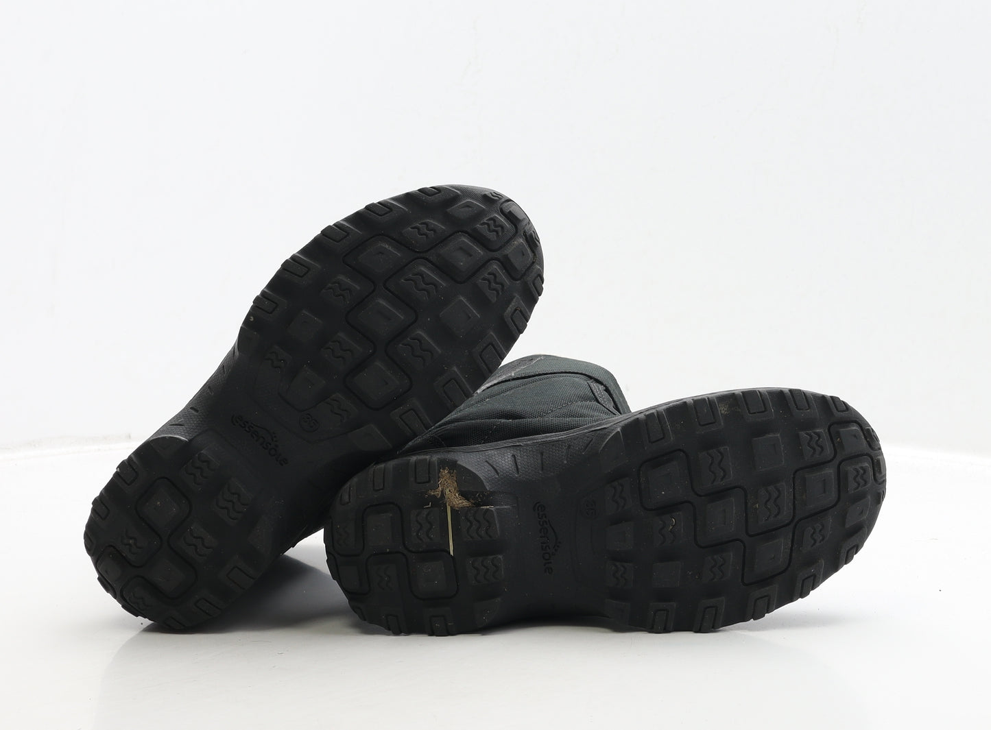 DECATHLON Boys Black Polyester Snow Boot Boot UK 2 35 - Estimated UK Size 2