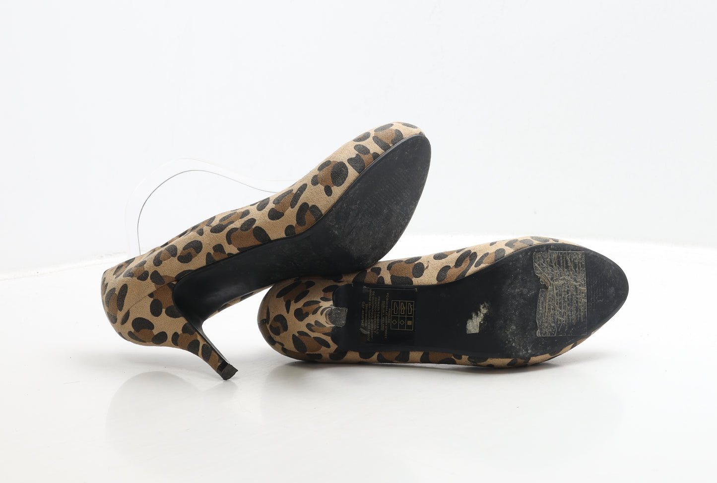 Atmosphere Womens Brown Animal Print Polyester Court Heel UK 6 39