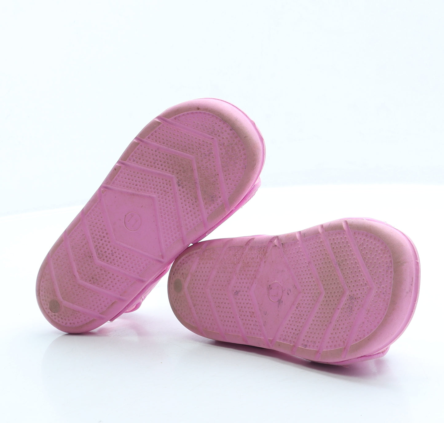 Preworn Girls Pink Rubber Strappy Sandal UK 11